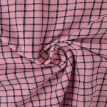 Flanel Ruiten Tiny - Pink/Light Blue/Black