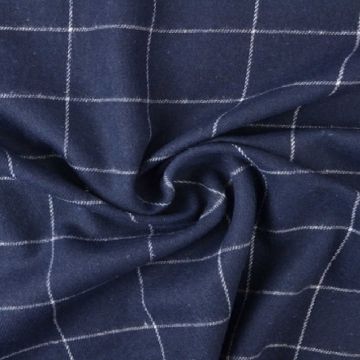 Flanel Ruiten - Deep Dark Blue/White