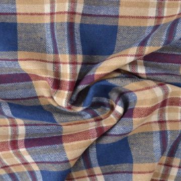 Flanel Ruiten - Beige/Blue/Bordeaux