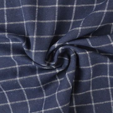 Flanel Ruiten - Dark Navy/White
