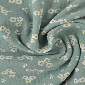 Hydrofiel - Tiny Flowers - Old Green