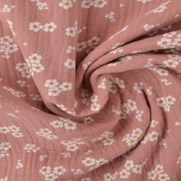 Hydrofiel - Tiny Flowers - Vintage Pink