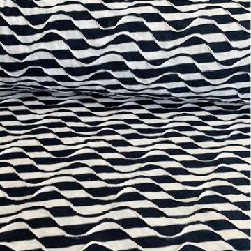 Jacquard Jersey - Lines and Waves