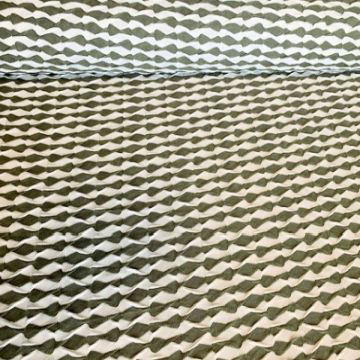 Jacquard Jersey - Army Mixed Lines