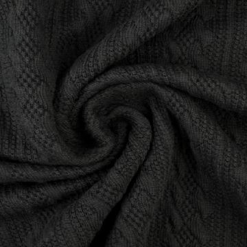 Knitted Cable Jersey - Black 