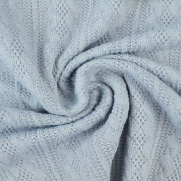 Knitted Cable Jersey - Misty Blue
