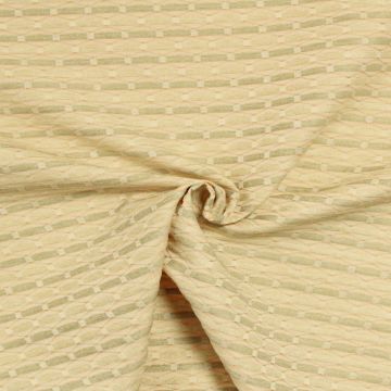 Jacquard Gobelin - Green/Yellow stripes on Creme