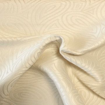 Jacquard Gobelin - Off White Shiny Leaves