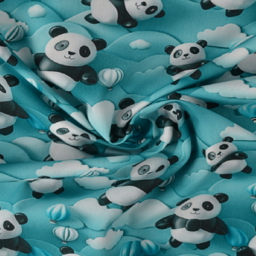 Katoen - Pandas and Air Balloons on Dark Petrol