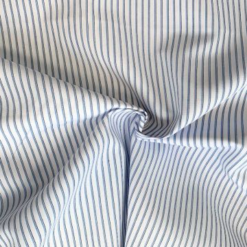Blousestof - Lijnen in Strepen Blauw/Wit