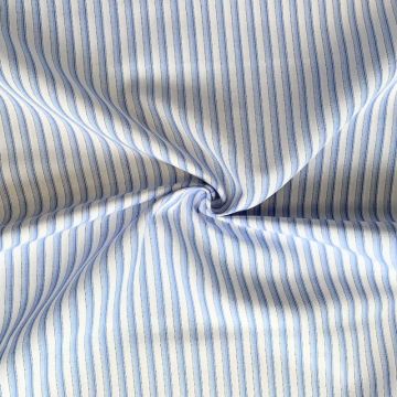 Blousestof - Streep - Zacht Blauw/Wit