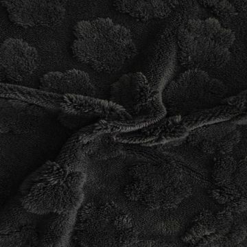 Knuffelfleece - Paw Prints - Black