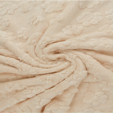 Knuffelfleece - Paw Prints - Champagne