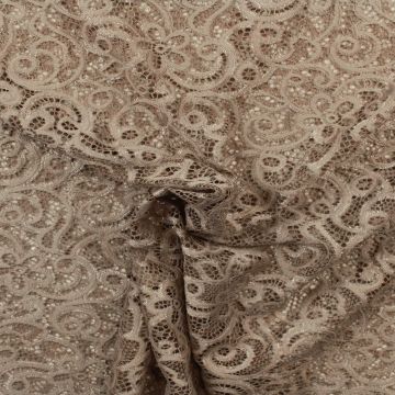 Lace - Warm Taupe Big Flowers