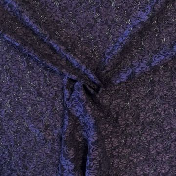 Lace - Dark Purple Curl of Flowers 