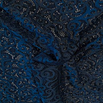 Lace - Dark Blue Flowers and Barok