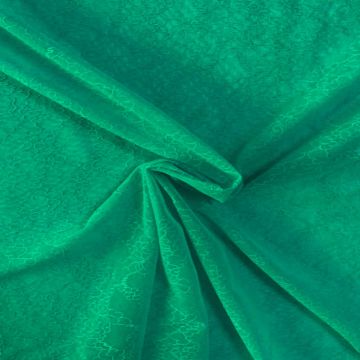 Lace - Bright Emerald Stitched Flowers
