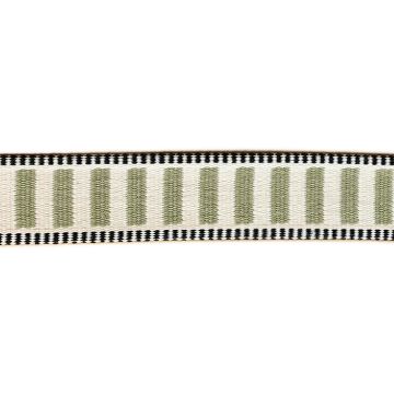 Luxe Tassenband - Stripes - Champagne/ Vintage Green