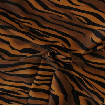Lycra - Caramel Tiger Stripes