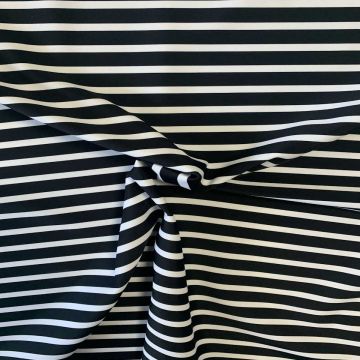 Lycra - White and Black Stripes