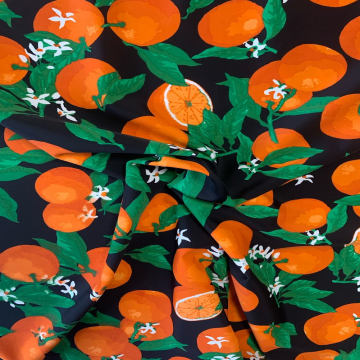 Lycra - Oranges on Black