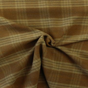 Mantelstof - Squares - Caramel/Beige/Brown