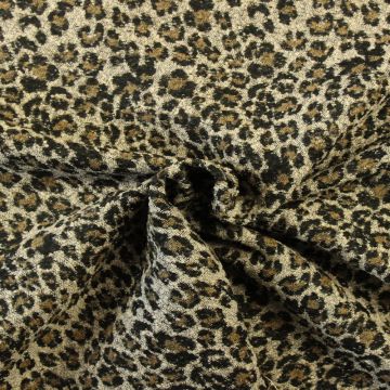 Mantelstof - Untamed Leopard - Caramel/Beige/Black