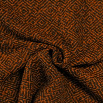 Mantelstof - Graphic Rusty/Black