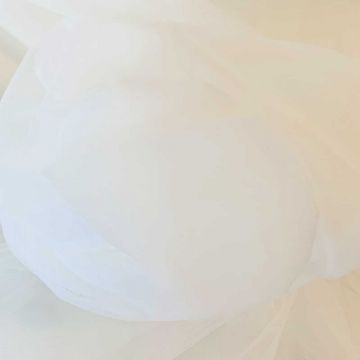 Brandvertragende Tule - 300cm - Silk White