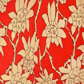 Viscose - Red Flowers