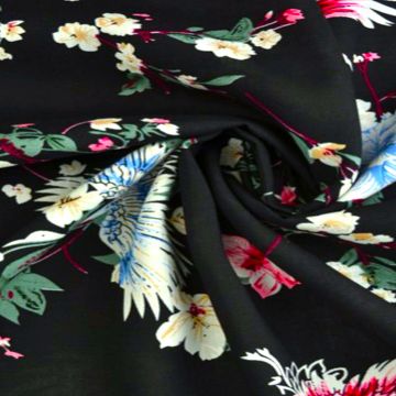 Viscose - Paradise Bird and Flowers