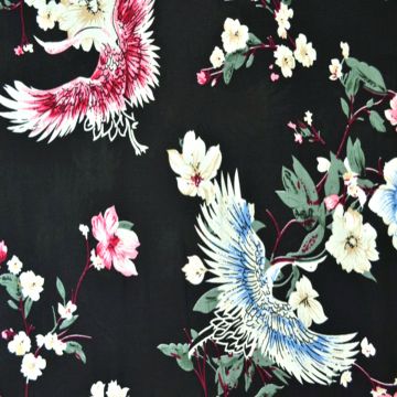 Viscose - Paradise Bird and Flowers