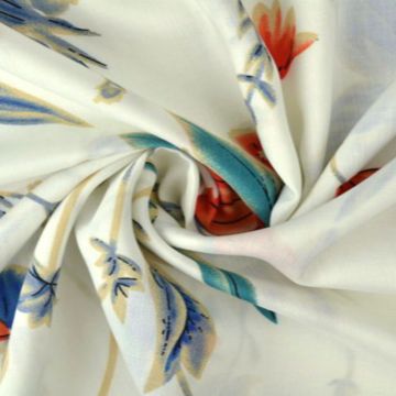 Viscose - Soft Flowers and Birds