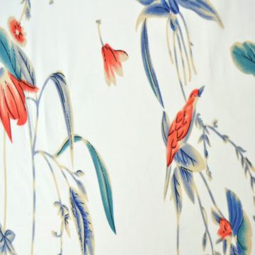 Viscose - Soft Flowers and Birds