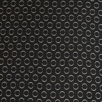 Viscose - Navy Open Circles