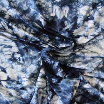 Viscose tricot - Tie Dye Blue/Dark Blue