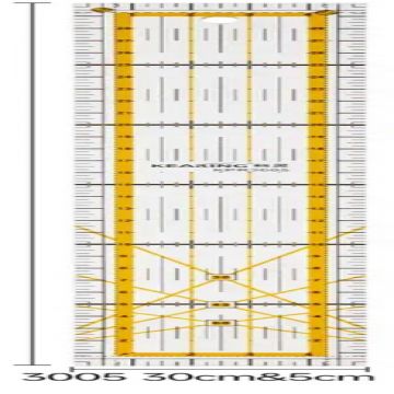 Quilt Liniaal met 30°, 45° en 60° lijnen