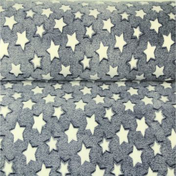 Knuffelfleece - Stars Dark Blue