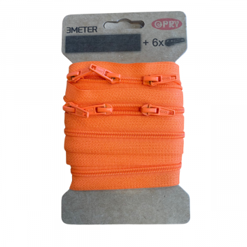 Opry Spiraal Rits 3m - Orange
