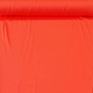 crepe wool peach met bloemen