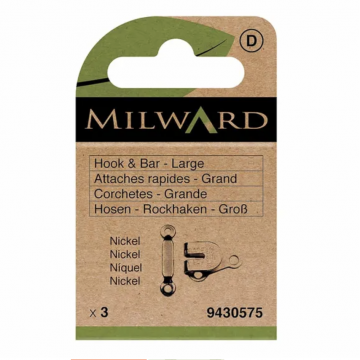 Milward - Broek- en rokhaken maat L - Nikkel