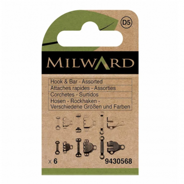 Milward - Broek- en rokhaken assortiment Zwart/Nikkel