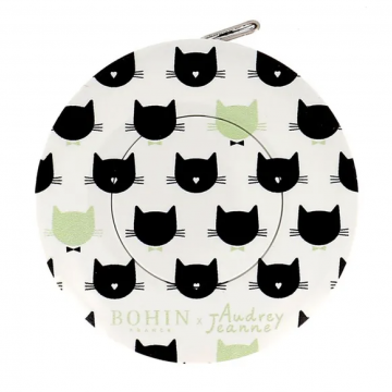 Bohin Rolcentimeter - Cats Black/Green
