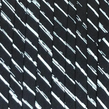 Oaki Doki Katoen Biaisband - Stripes Black - 2m