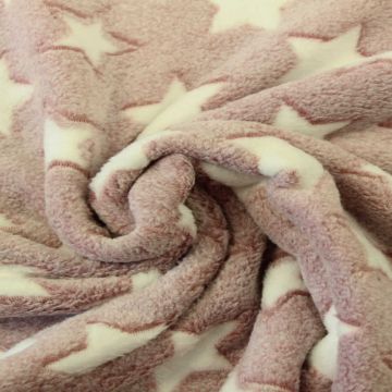 Knuffelfleece - Stars Mauve