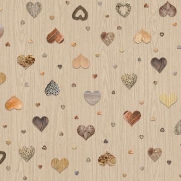 Tafelzeil - Wooden Hearts