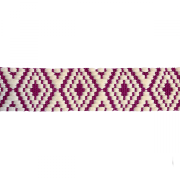 Luxe Tassenband 38mm -Mexico Aztec - Cassis