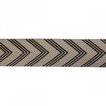 Luxe Tassenband 50mm - Arrow Stripes - Light Taupe