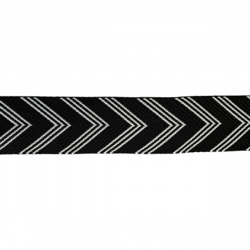 Luxe Tassenband - Arrow Stripes Black
