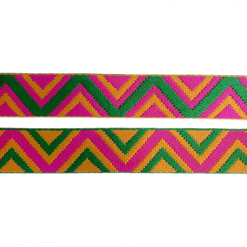 Luxe Tassenband - Tiangle - Pink/Green/Caramel
